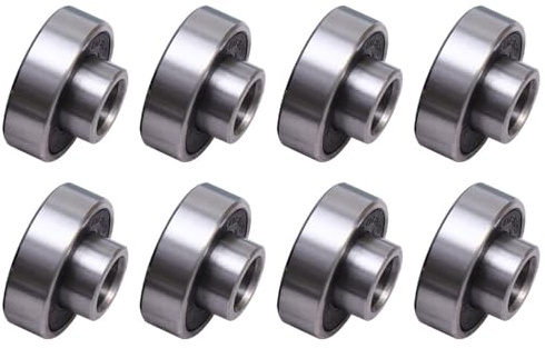 Homoyoyo 8 Rodamientos 608 2rs para Patineta Cubierta Negra, Alta Velocidad, bajo Ruido, Resistente al Desgaste, Juego de 8 Piezas para Patines y Scooters Deportivos