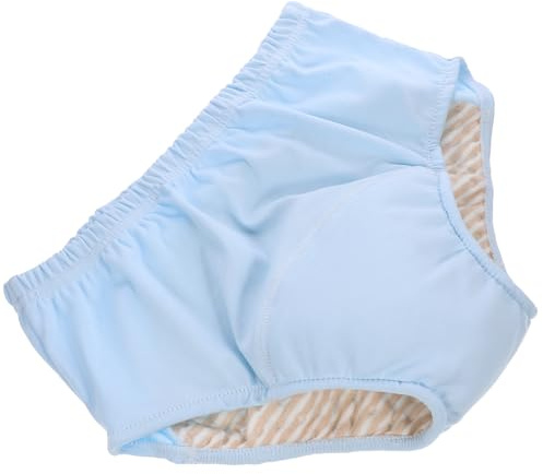 CATIEBYE Pantalón Urinario Lavable para Adultos Antifugas, Ropa Interior de Algodón Transpirable Talla L, Protección para Incontinencia en Personas Mayores, Pantalón Reutilizable Azul