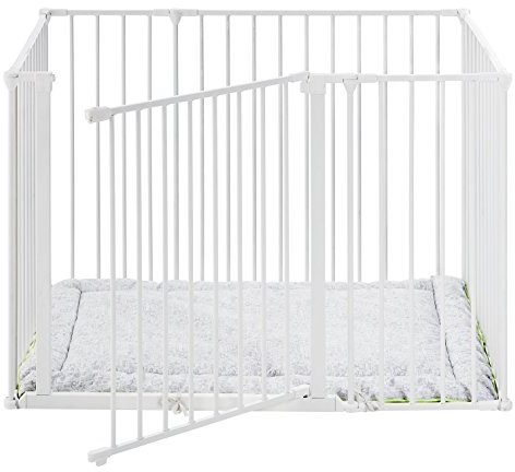 BabyDan Square Park a Kid/Laufgitter, Weiß: Teil der original dänischen Flex Serie - hergestellt in Dänemark und vom TÜV GS geprüft