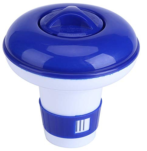 Dos tamaños Azul Satisfactorio Piscina de Calidad SPA Flotante Plegable Cloro Bromo Dispensador químico Suministro químico equilibrado Ajustable[1#]