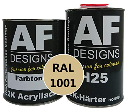 Alex Flittner Designs 2K Acryl Lack Autolack 3 kg Set RAL 1001 BEIGE glänzend incl. Härter