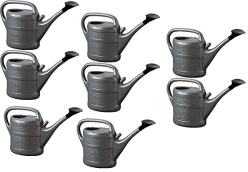 8X Gießkanne 10L ANTHRAZIT + 1x KÜHLSCHRANKMAGNET! Blumenkanne Kunststoff für groß & klein Garten & Zimmerpflanzen Gießkannen Gieskanne Gieskannen Giesskanne 10 Liter Watering Can Gieskannen10Liter lr