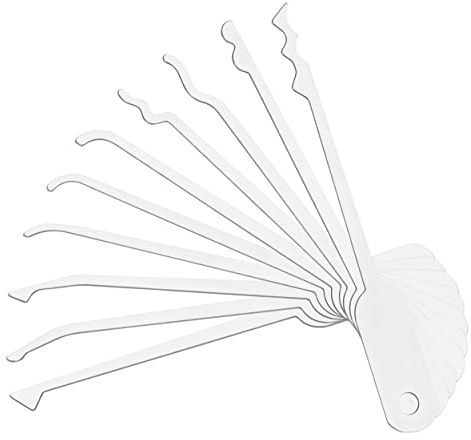 Multipick ELITE Ersatz Lock-Pick-Klingen für das Lockpicking Set Taschen-Messer Dietrich Set - 10 wechselbare LockPick Klingen aus 0,5 mm rostfreien Federstahl für Anfänger bis Profi