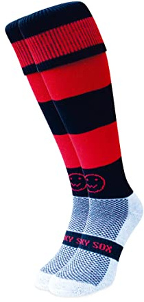 WackySox - Calzini da rugby a cerchio, calzini sportivi per uomini e donne, calzini da uomo, calzini lunghi da donna, calzini da lavoro da uomo, calzini perfetti per equitazione, calcio, corsa, hockey