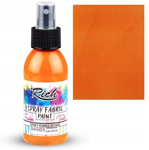 Rich Sprühstofffarbe 60 CC - Wasserbasiert, Lebendige Farben, Textilfarbe ohne Weichmacher, Praktische Lösungen für Designs, Lachsfarben
