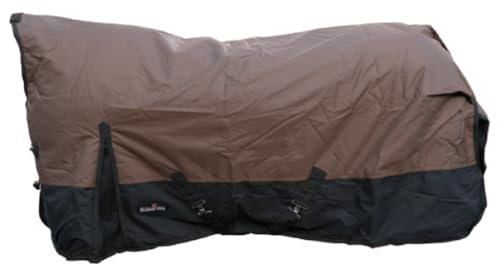 Brama-West Outdoordecke für Pferde Riders King mit High Neck - 600 D/100g - Wasserdicht - Braun - Gr. 145