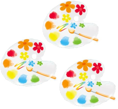 CYMYLAR 3 PCS 26 Inch Art Party Palette Balloons for Paint Party Decorations