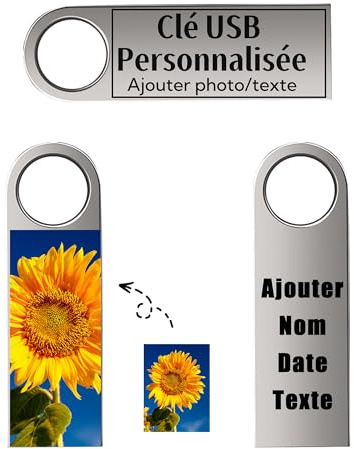 Clé USB Personnalisée - Generic, 64Go, USB 2.0 Drive, Clef USB, Transfert Rapide, Gravez Vos Textes