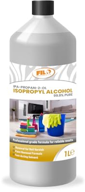 Filo Isopropyl Alcohol 99.9% IPA 1L | High-purity Rubbing Alcohol for Cleaning & Degreasing | Isopropanol Cleaning Alcohol Disinfecting Ideal for Electronics, Glass and Solvent Use