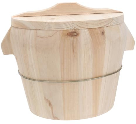 OFFSCH Cubo Para Cocinar Arroz Al Vapor Vaporera De Madera Sin Diseño Simple y Duradero Para Cantinas y Restaurantes