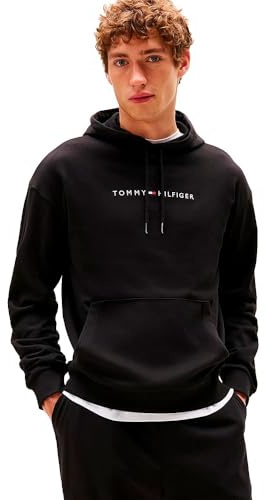 Tommy Hilfiger herr OH HOODIE UM0UM03665 L/S sweatshirt, svart, S, svart (svart), S