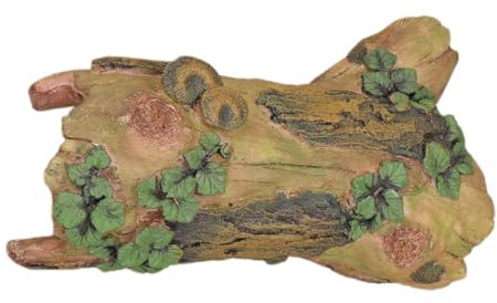 Happyyami Lizard Snake Reptile Log Hide Baumstamm-Dekoration Für Terrarien Sicheres Versteck Für Eidechsen Schlangen Und Geckos Geräumiges Versteck Resin Für Natürliches Habitat