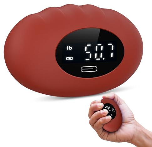 OQIMAX Hand Grip Strengthener, Grip Strength Trainer with LED Screen, Up to 396 Lbs(180kg) Hand Gripper, Rechargeable Forearm Strengthener, Stress Balls for Adults Kids