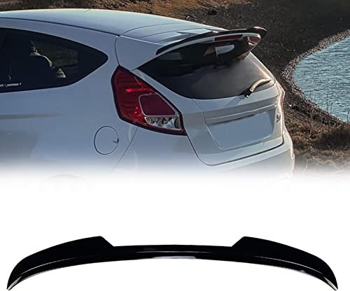 MKSZY Alerón De Techo Trasero para Ford para Fiesta ST-Line MK6 MK6.5 2008-2017, Tapa De Puerta Trasera De Coche Negra Brillante, Ventana, Divisor De Maletero Superior