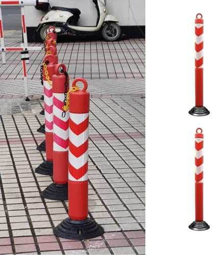 Cônes de sécurité amovibles pour le contrôle de la foule, barrière d'avertissement pliable avec base en caoutchouc noir pour la protection de l'espace de stationnement