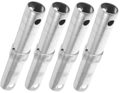 Housoutil 4pcs Scaffolding Poles with Heavy Duty Weld on Hinges and Precision-Engineered Steel Construction for Scaffolding Setup and Mobile Accessories in Construction Environments