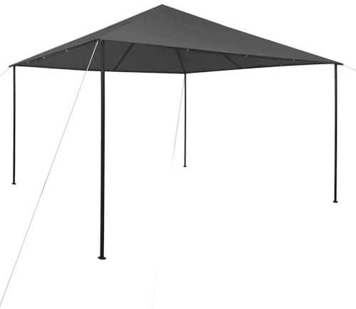 HETFTJN Pavillon 4x4x3 m Anthrazit Grillpavillon Gartenpavillon aus oxfordgewebe mit stahlrahmen robust und langlebig für Partyzelt Event Shelter und Camping
