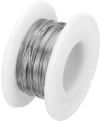 QUARKZMAN Alambre Resistivo De Calentamiento De 66 Pies, Alambre De Nicrom De 0.4 Mm Y Calibre 26 Para Enrollar, Alambre Resistivo Para Elementos De Calentamiento
