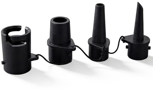 DIELOVEHUA Uppblåsbar adapter, 4 st luftventilmunstycken, multifunktionell adapter, för uppblåsbar båt, kanot, kajak, uppblåsbar pool