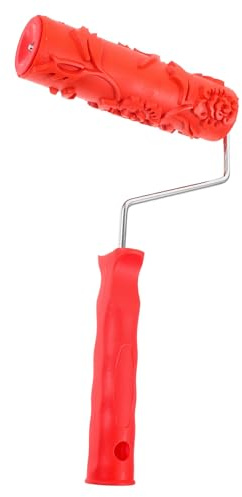 Zerodeko Rodillo de Textura de Pared Relieve de Rosa de 7 Pulgadas, Fácil de Usar, Material de Goma y Plástico para Proyectos DIY y Uso Profesional