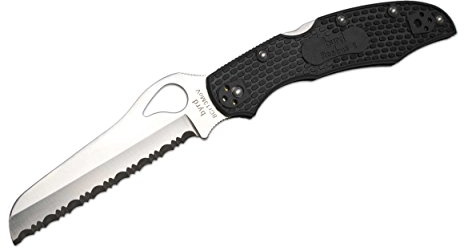 Spyderco Taschenmesser Cara Cara2 Rescue Frn Spyderedge, schwarz, BY17SBK2