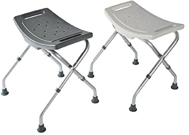 Tabouret de douche - Chaise de douche - Tabouret de douche pliable - Chaise douche - Siège douche - Tabouret de douche courbé pliant blanc - pliable pour le ranger et le transporter facilement