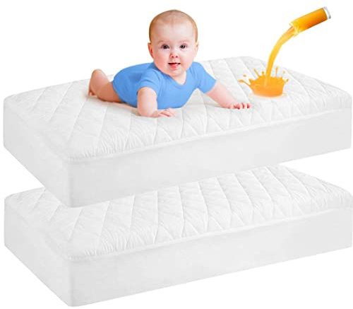 Dudu N Girlie Quilted Waterproof Mattress Protector Compatible with Chicco Next to Me (51x85 cm) | Hypoallergenic & Breathable Baby Mattress Cover