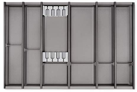 SOTECH Besteckeinsatz Cuisio transluzent-graphitgrau für Legrabox | für 800 mm Korpusbreite Tiefe 473 mm mit Messerblock