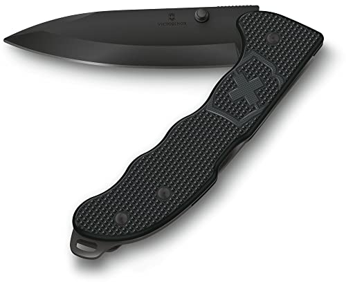 Victorinox Schweizer Taschenmesser Hunter Evoke BS Alox, Klappmesser Outdoor, 4 Funktionen Inkl. 10 cm Klinge und Daumenpin, Schwarz