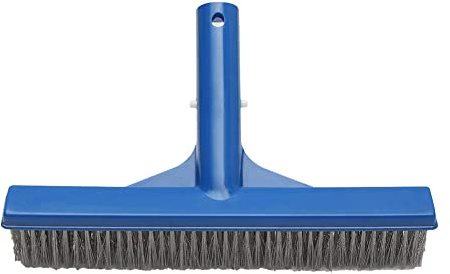 Poolbürste mit Teleskopstange, Pool Reinigungsbürste Schwimmbad Bürste Kunststoff Pool Pinsel Poolreinigung Reinigungsbürste Pool Bürstenkopf für Poolboden Fliesen Fußböden, 25cm
