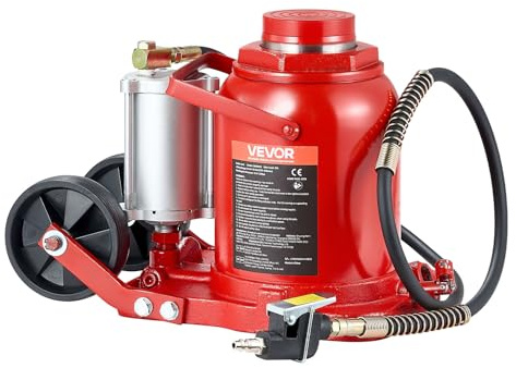 VEVOR Pneumatic Bottle Jack 50T Hydraulic Car Jack Lift Range 27-43cm Air Transmission Jack 110231lbs for Heavy Duty Vehicles