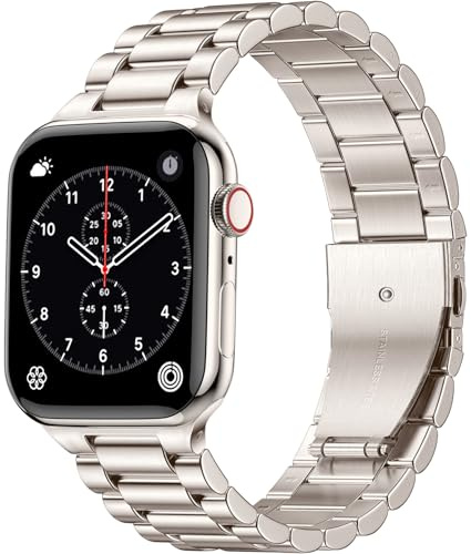 Netolo Metall Armband Kompatibel mit Apple Watch Armband 44mm 45mm 46mm 42mm 49mm, Edelstahl Ersatz Band Kompatibel mit Apple Watch SE Armbänder - iWatch Series 11 10 9 8 7 6 5 4 3 2 1 SE Ultra 3 2 1