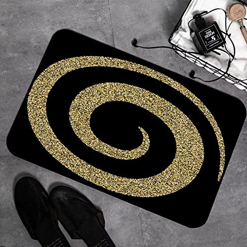GOSUNA Memory Foam Badezimmer- 40 x 60 cm,Gold funkelt Glitzerstaub Metallischer Konfetti-Vektor-Hintergrund,Badteppich Saugfähige Rutschfester Badvorleger Waschbar Badematte