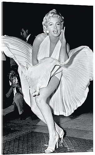 Posterlounge Marilyn Monroe Pose Acrylglasbild von Celebrity Collection 20 x 30 cm Schwarz-Weiß Wandbilder Wanddeko