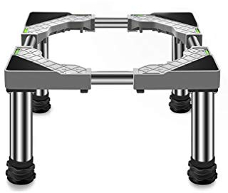 Washing Machine Stand Base Telescopic Length/Width 45-65cm Washer Dryer Stack Stands Anti-Vibration 4/8/12 Strong Feet Drum Washing Machine Shelf Base Reinforced for Fridge Freezer (12legs 10.6in