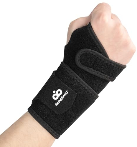 INDEEMAX 1 Pack Kupfer Handgelenk Bandagen für Männer und Damen, Handgelenkbandage für Karpaltunnel, Schmerzlinderung, Arthritis, Einstellbare Kompression Bandage Handgelenk für Linke Rechte Hand