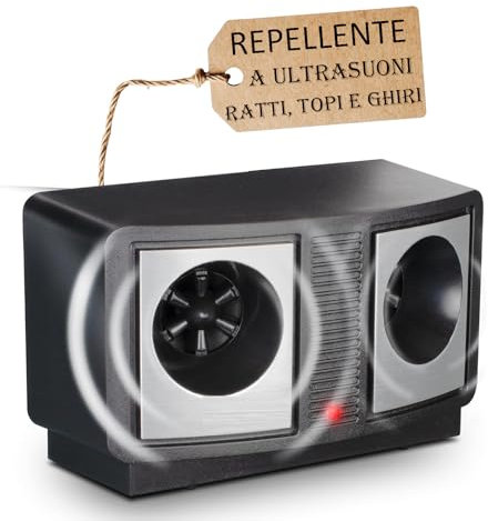 Repellente Ultrasuoni Ratti Topi e Ghiri Ideale Anche per Interni Repellente Roditori Sadokan