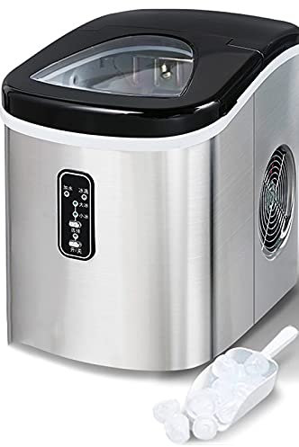 Suuim Máquina para Hacer Hielo para encimera de Hielo pequeño, máquina portátil para Hacer Cubitos de Hielo, Pantalla LED, autolimpieza de bajo Ruido, Ideal para restaurantes, Bares, hogares