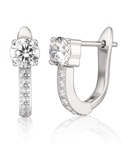 Limerencia Titan Creolen Ohrringe Damen, 10 mm Medizinische Hypoallergen Hoop Ohrringe mit Glänzendem Zirkonia für empfindliche Ohren Mode Damenschmuck