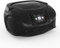 Auna Roadie Smart - Lettore CD Portatile, Boombox Bluetooth con Radio Dab+/FM/Web, CD/Mp3, Display Tft da 2,4, Batteria, Altoparlanti da 3W, Aux/USB, Nero