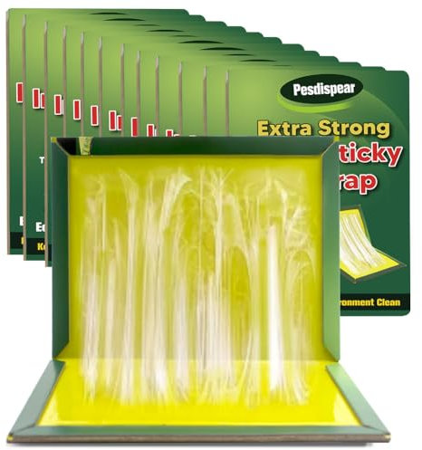 Pesdispear Sticky Traps 12 Packs Large Extra Strong Sticky Trap Sticky Boards s Sticky Catcher for Indoor Outdoor Home Garage Garden