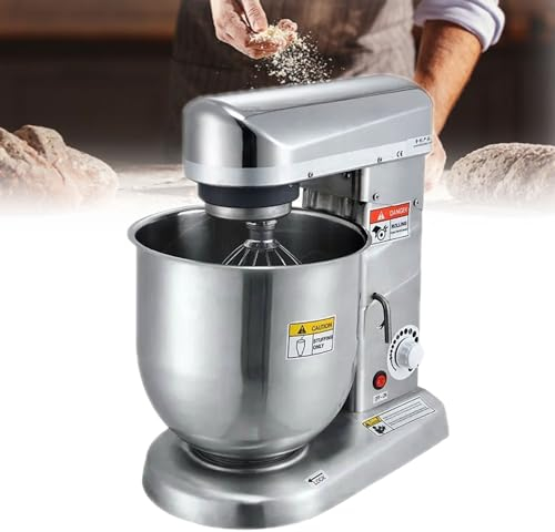 Sbattitore Elettrico Per Panna Da Tavolo Professionale, Sbattitore Da Cucina a 3 Velocità 5L/7L/10L Con 3 Teste Di Miscelazione, Sbattitore Per Uova In Acciaio Inossidabile Per Pasticceria