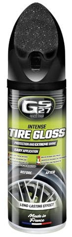 GS27 - Lucidante Gomme Intense Tire Gloss con schiuma di applicazione 400 ml Estrema protezione e lucentezza - Facile da applicare