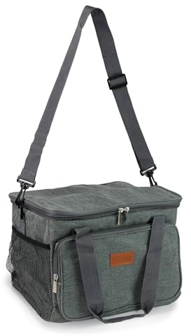 DIVCHI Lunch Bag Insulated Cooler Bag Adults Large Lunch Tote Handbag For Work, Office, Picnic, Travel | Lunchbox | Cooler Bag | Insulated Bags (Grey)