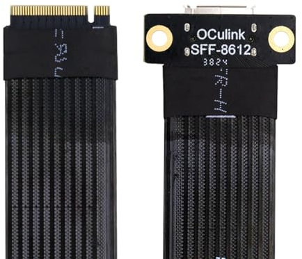 xiwai M.2 M-Key 2280 NGFF PCI-E4.0 auf Oculink SFF-8612 SFF-8611 Hostkabel 15 cm für NVME U.2 SSD eGPU