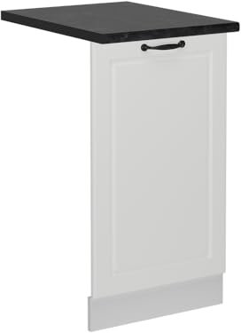 Vicco Panel Frontal del lavavajillas R-Line, Blanco casa de Campo, 45 cm, ET Antracita