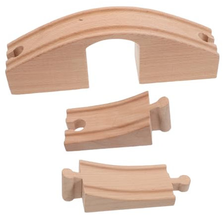 COOPHYA Holzeisenbahnbrückenteile Und Zubehör Für Schienen Kompatibel Mit Spielzeugeisenbahnsets Zur Erweiterung Der Bahnstrecke Und Kreativer Entwicklung