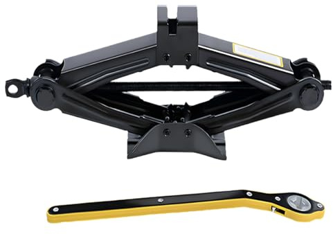 GAOLAOSY 2PCS Car Scissor Jack Kit, Heavy Duty Portable Car Lift Jacks Tool with 2 Ton/4,409 lbs Capacity, Universal Auto Tire Jack with Ratchet Wrench, Auto Emergency Accessories for Cars SUV MPV
