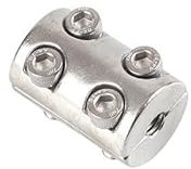 WANGBINGXING Drahtseilklemme 1 Stück 8 mm Hochleistungsring Rundklemme Drahtseil Griffstopp Doppeldrehkabel Aufhängungskabelklemme mit Sechskantschrauben Seilklemme
