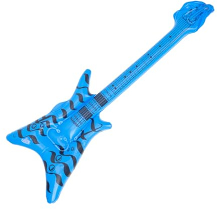 iplusmile Aufblasbare Rockgitarre Party Deko Musikinstrument Requisite für Disco Konzerte Erwachsene Leichte Realistische Luftgitarre Zubehör Zufällige Farbe Zufällige Farbe